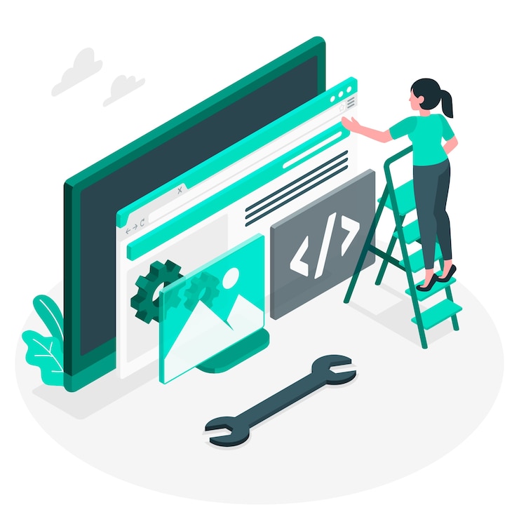 Vector Gratis website setup illustration concept