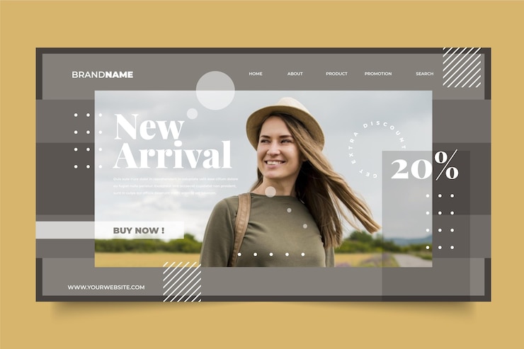 Vector Gratis webtemplat halaman arahan penjualan fashion