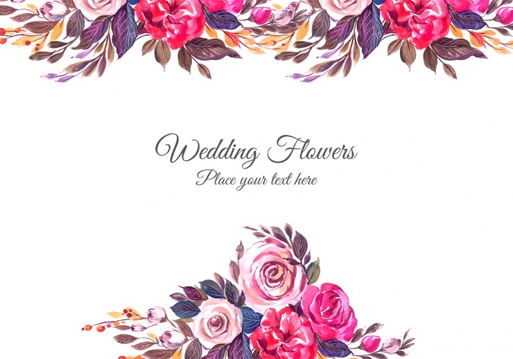 Vector Gratis wedding decorative floral frame