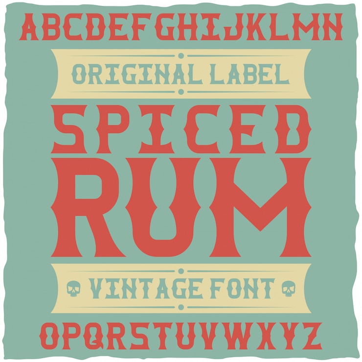 Vector Gratis whiskey fine label font / vintage typeface for alcohol drinks