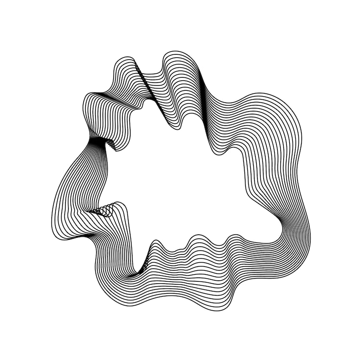 Vector Gratis white abstract map contour lines banner