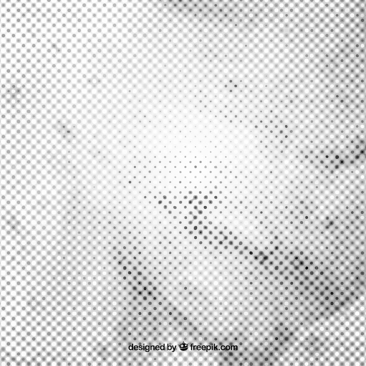 Vector Gratis white background with black halftone dots