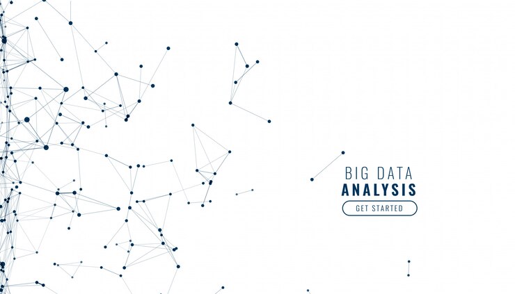 Vector Gratis white background with digital technology network mesh lines