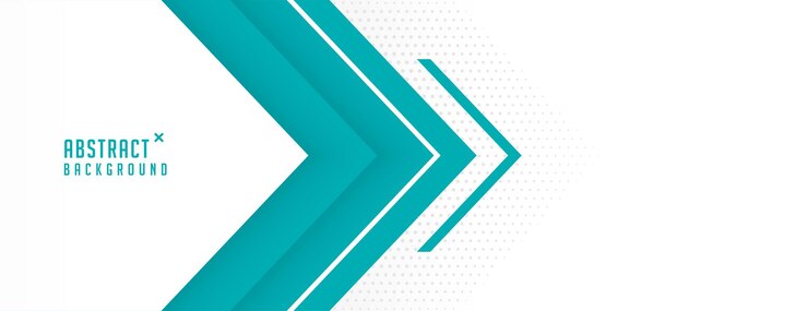 Vector Gratis white banner with abstract arrow geometric design