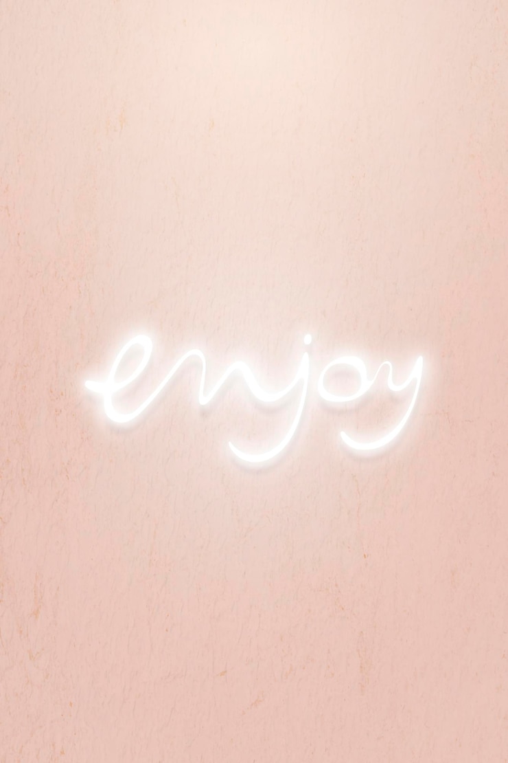 Vector Gratis white enjoy neon word vector