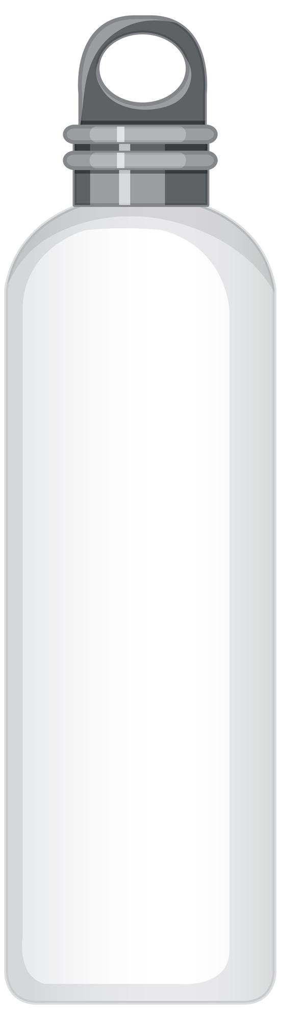 Vector Gratis white metal water bottle isolated