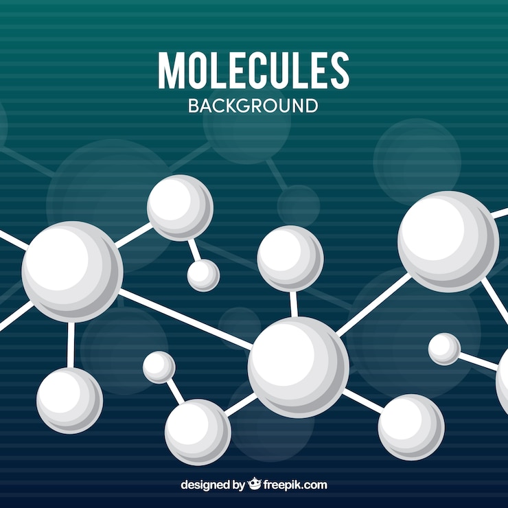 Vector Gratis white molecule background