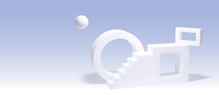 Vector Gratis white product podium with stairs