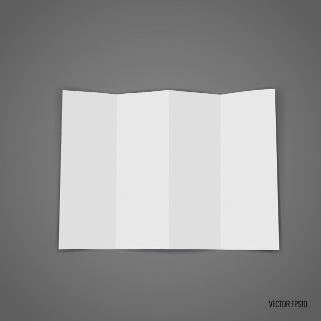 Vector Gratis white trifold template design