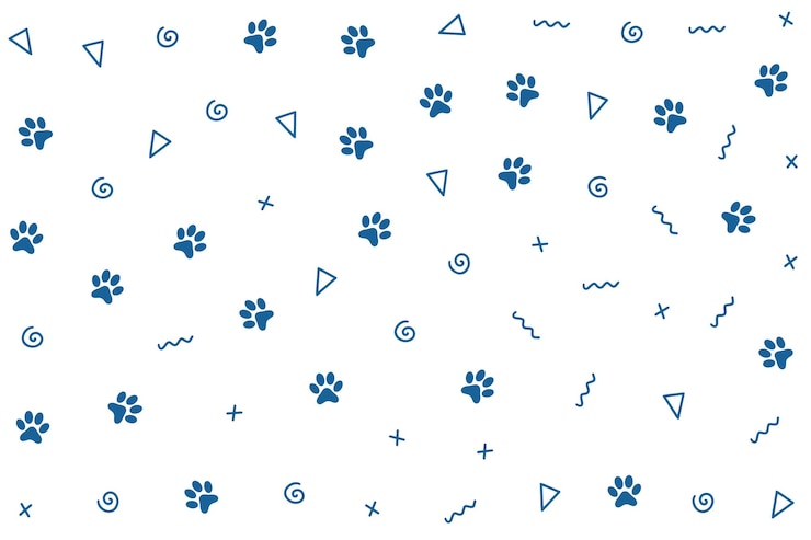 wild and fun animal paw print pattern background design vector