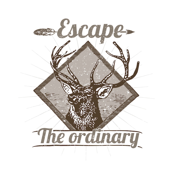 Vector Gratis wild deer logo illustration