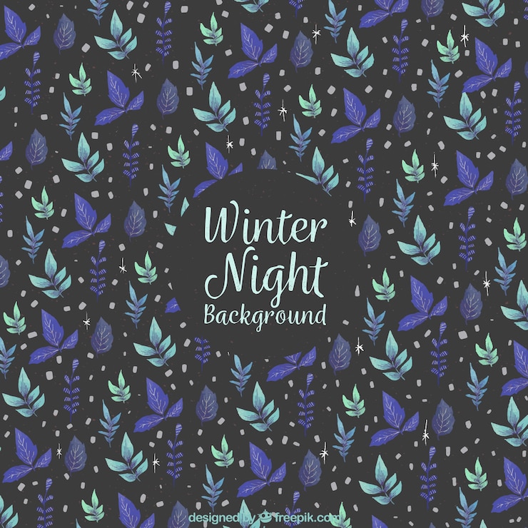 Vector Gratis winter night patterned background