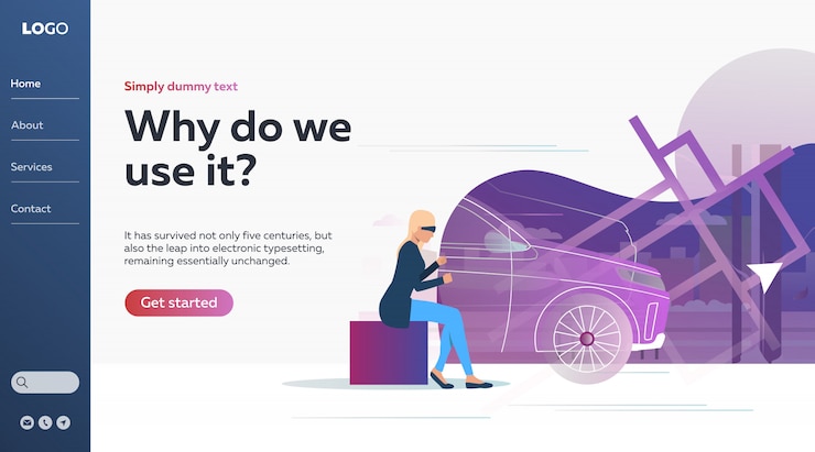 Vector Gratis woman operating car via educational driving stimulator