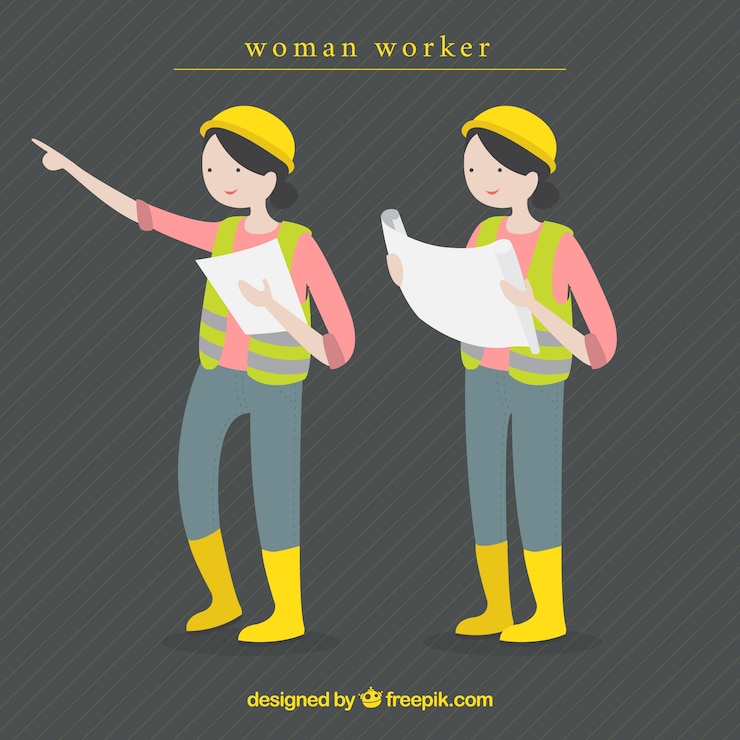 Vector Gratis woman worker illustration