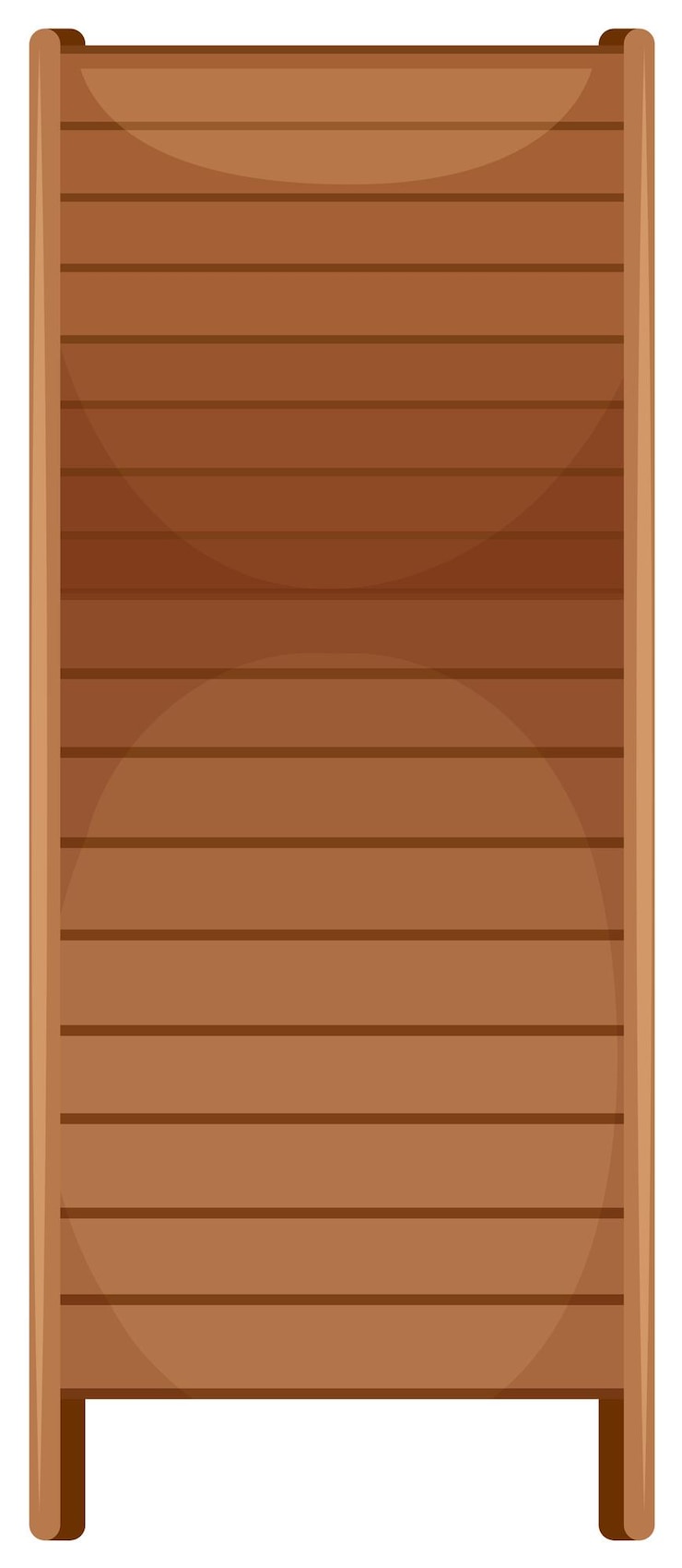 Vector Gratis wooden partition wall on white background