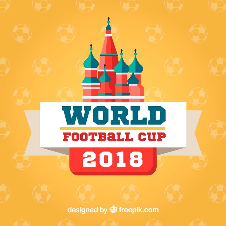 Vector Gratis world football cup background in flat style