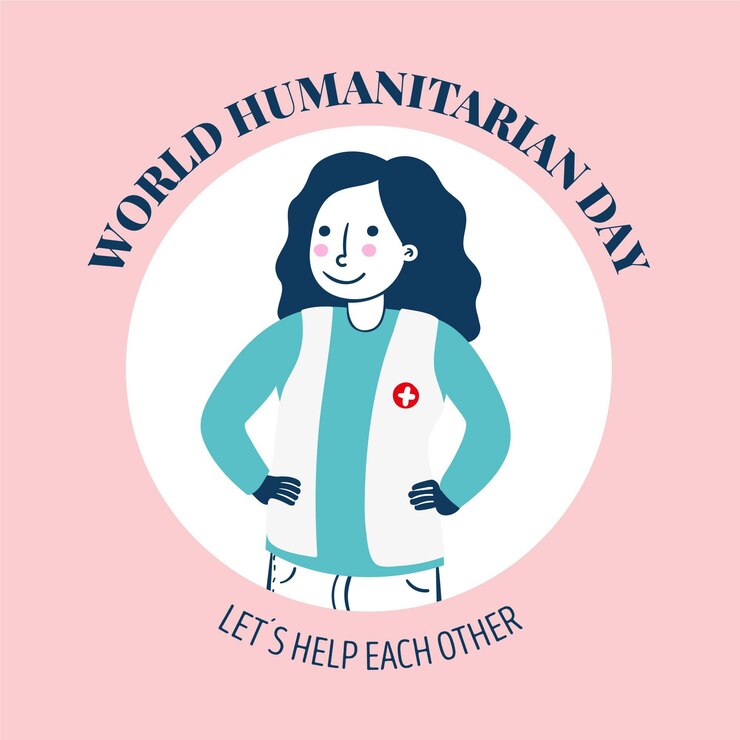 Vector Gratis world humanitarian day with worker