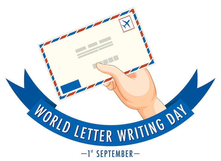 Vector Gratis world letter writing day banner design
