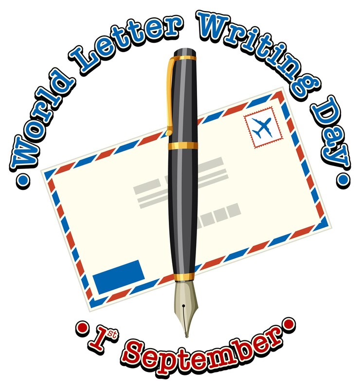 Vector Gratis world letter writing day banner design