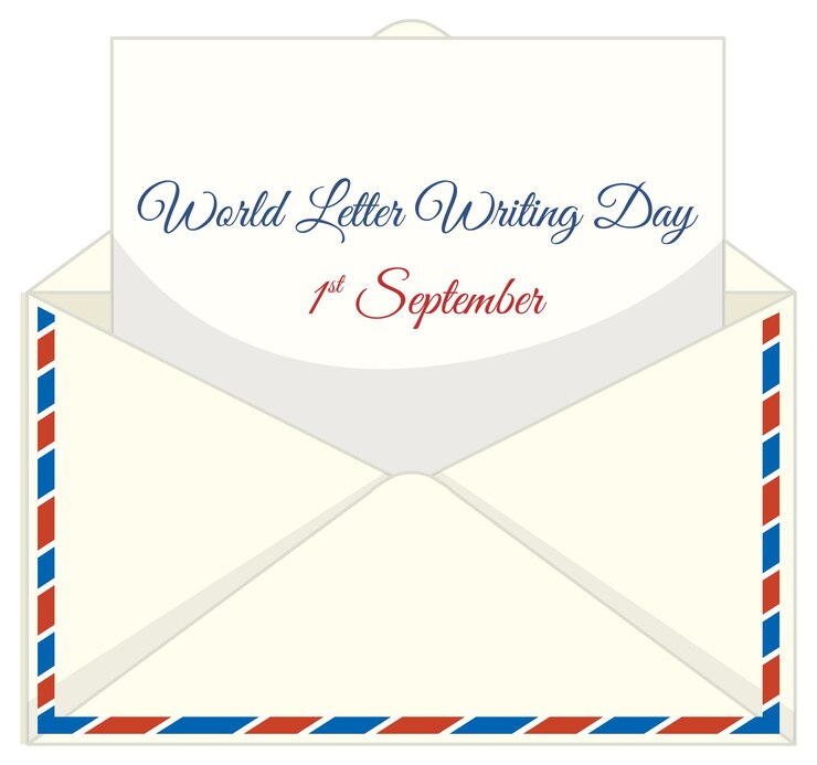 Vector Gratis world letter writing day banner design