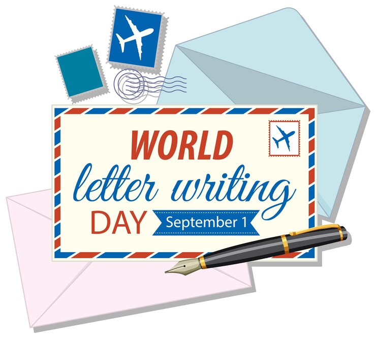 Vector Gratis world letter writing day banner design