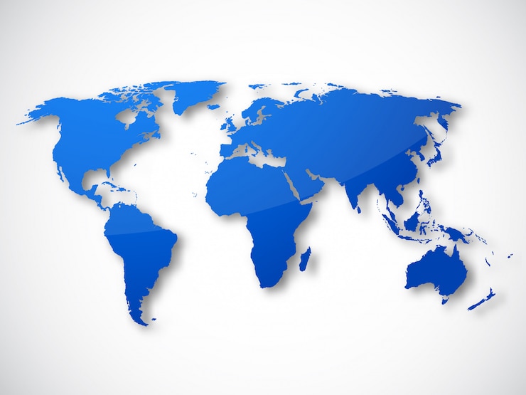 Vector Gratis world map isolated