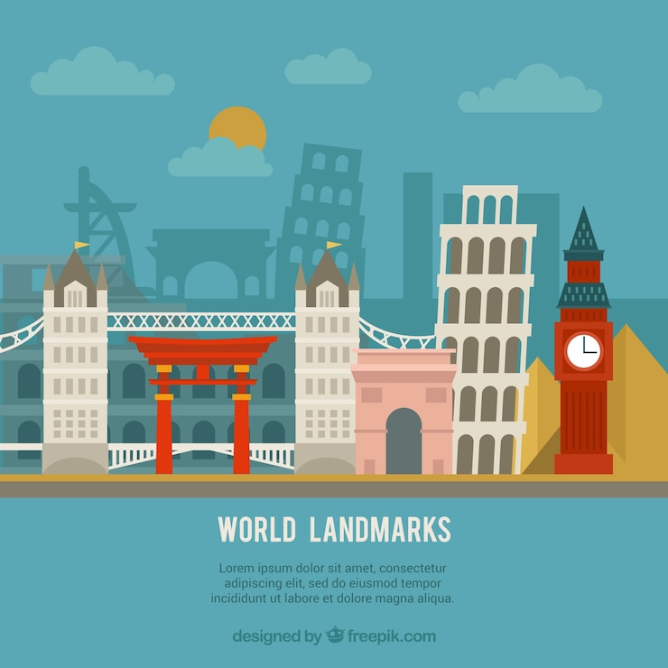 Vector Gratis world monuments