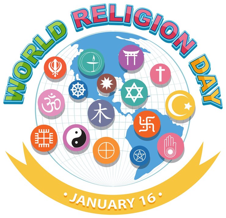 Vector Gratis world religion day banner design