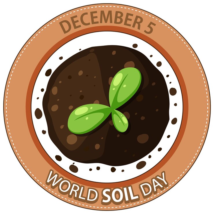 Vector Gratis world soil day text for banner or poster design