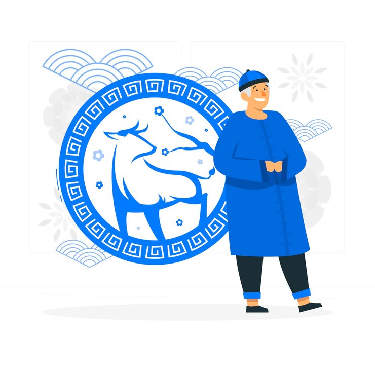 Vector Gratis year of the ox concept illustration