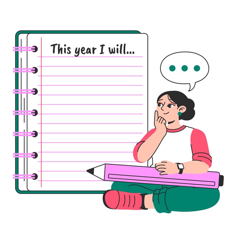 Vector Gratis year's resolutions concept illustration