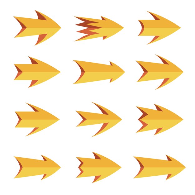 yellow arrows collection