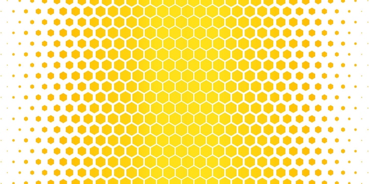 Vector Gratis yellow hexagonal pattern