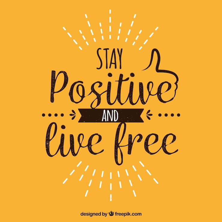 Vector Gratis yellow lettering and quote design