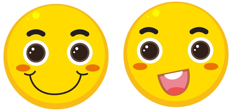 Vector Gratis yellow smiley emoji isolated