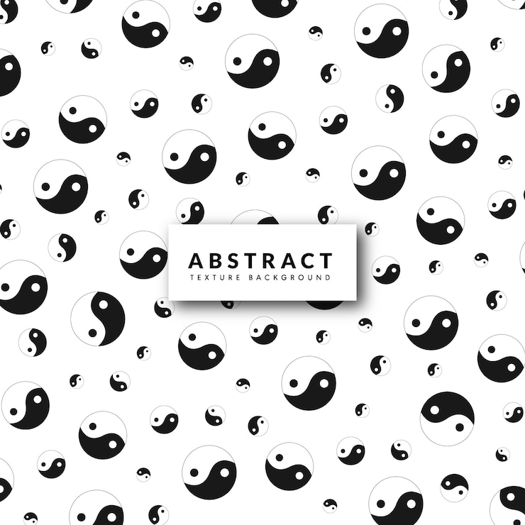 Vector Gratis yin and yang pattern background
