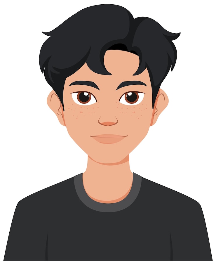 Vector Gratis young man in black shirt
