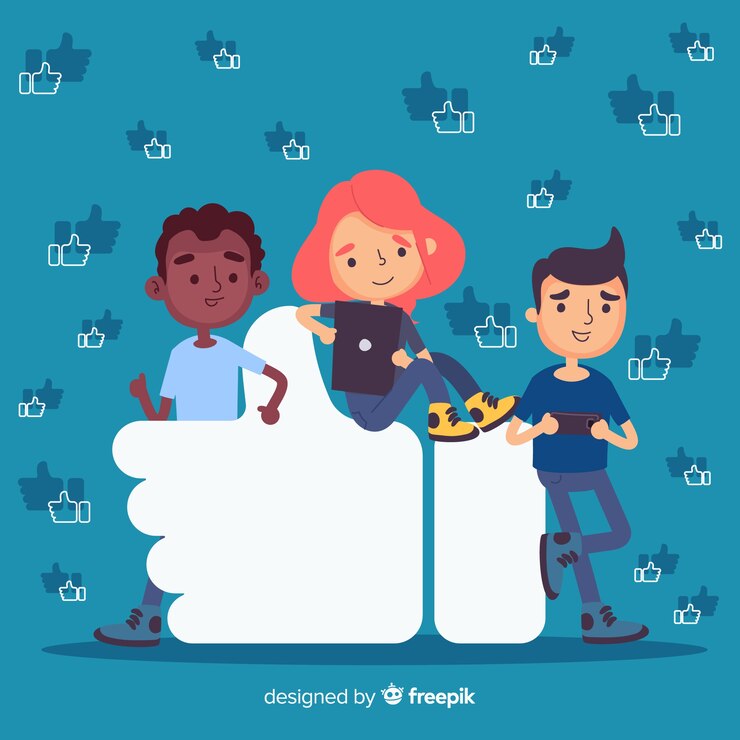 Vector Gratis young people like symbol background