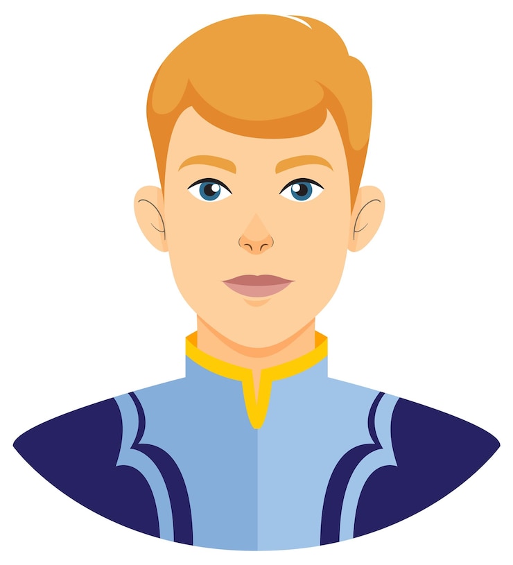 Vector Gratis young prince in royal attire