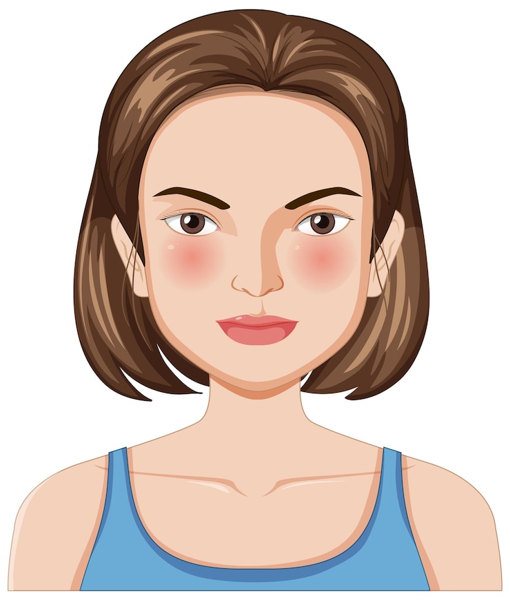 Vector Gratis young woman in blue tank top