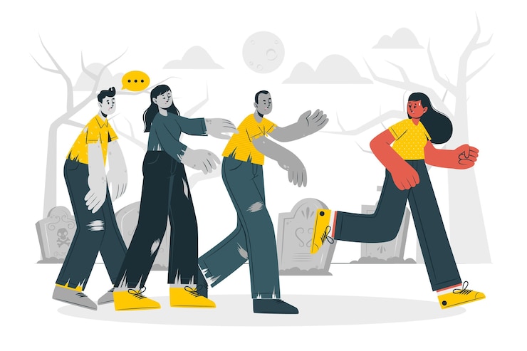Vector Gratis zombies concept illustration