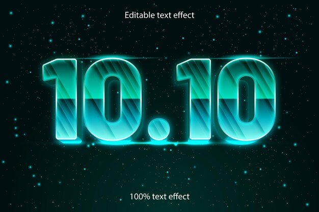 10.10 editable text effect retro style