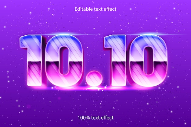 10.10 editable text effect retro with modern style