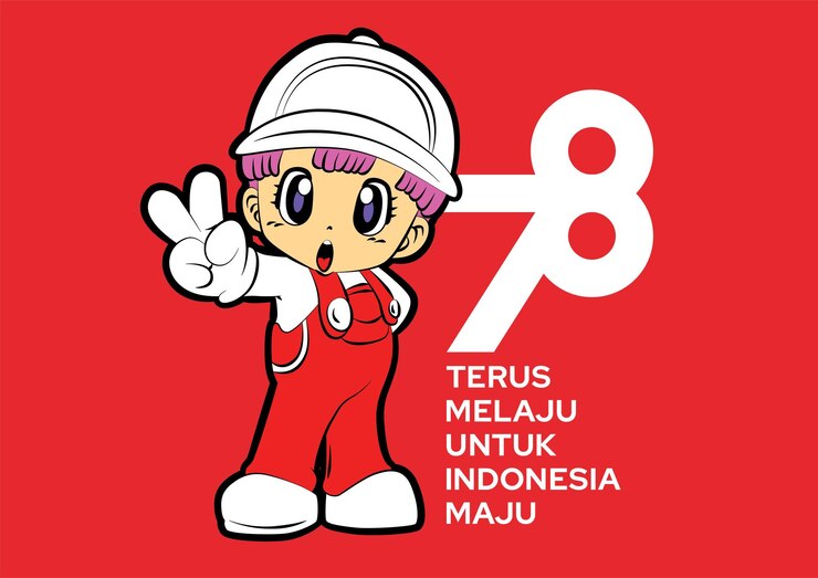 Vector 17 agustus template background for indonesia independence day
