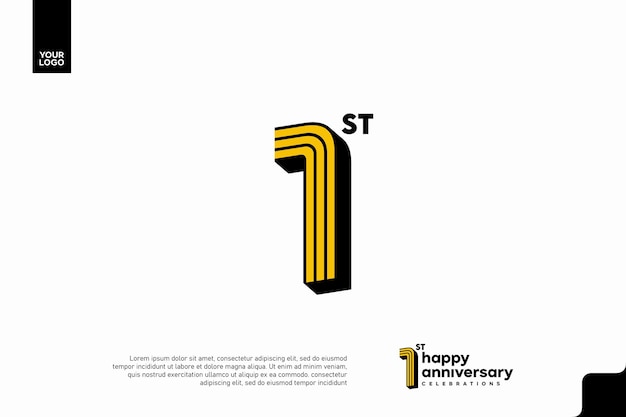 1st Anniversary Celebration with Colorful Design