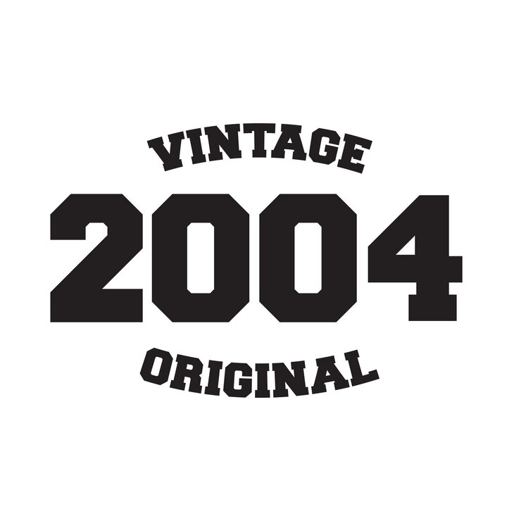 Vector 2004 vintage original t shirt design vector