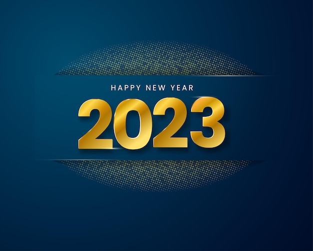 2023 Happy new year background banner color. Greeting Card, Poster. Vector Illustration.