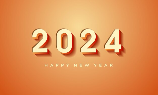2024 design with fancy numbers on brown background premium vector design for poster banner and more