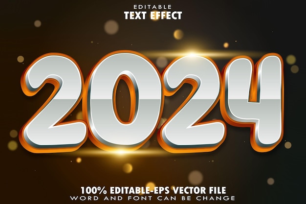 2024 editable text effect emboss gradient style