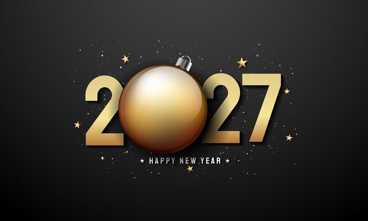 Vector 2027 happy new year background design